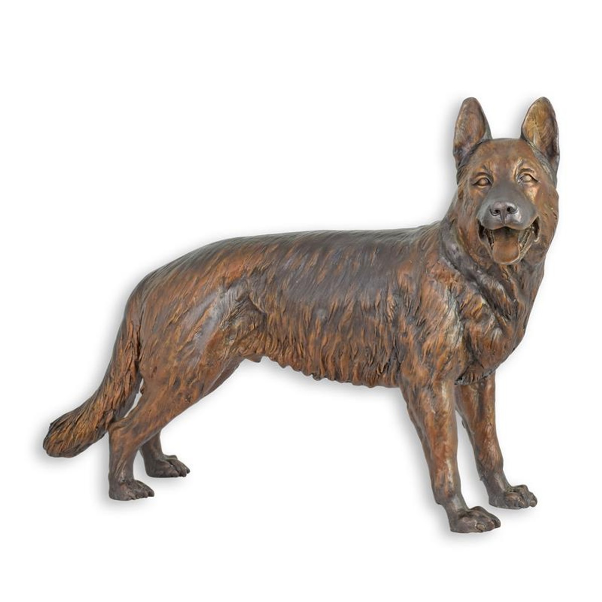 Casa Padrino Sculpture en Bronze de Luxe Berger Allemand Bronze / Brun 38 x 90 x H. 70 cm - Figurine en Bronze Grandeur Nature - Figurine Décorative Casa Padrino Sculpture en Bronze de Luxe Berger Allemand Bronze / Brun 38 x 90 x H. 70 cm - Figurine en Bronze Grandeur Nature - Figurine Décorative