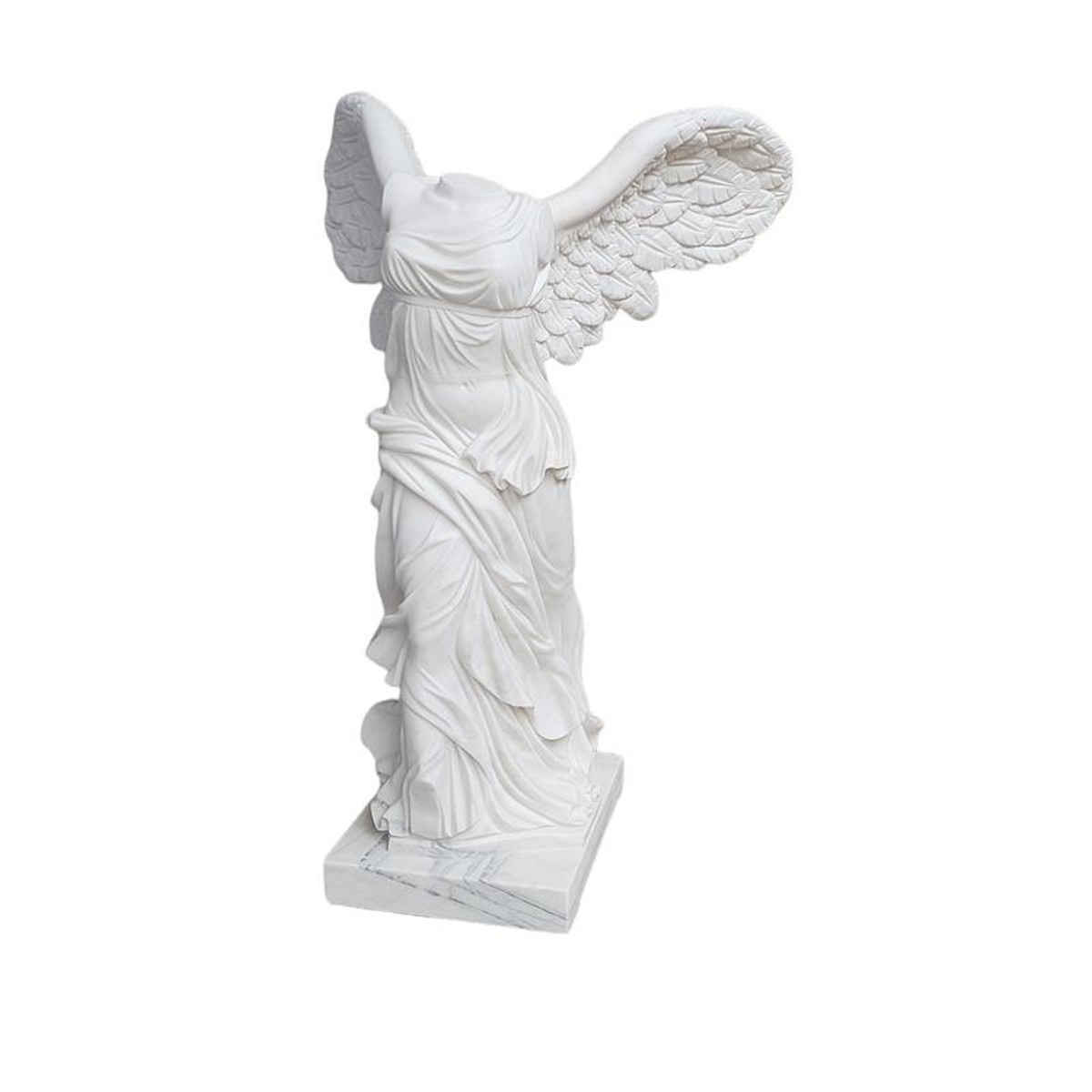 Casa Padrino Luxus Marmor Skulptur Siegesgöttin von Samothrake Weiß H. 155 cm - Handgefertigte Marmorfigur - Große Deko Skulptur Casa Padrino Luxus Marmor Skulptur Siegesgöttin von Samothrake Weiß H. 155 cm - Handgefertigte Marmorfigur - Große Deko Skulptur