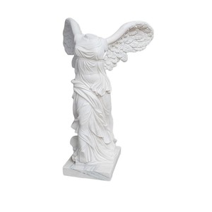Casa Padrino Luxus Marmor Skulptur Siegesgöttin von Samothrake Weiß H. 155 cm - Handgefertigte Marmorfigur - Große Deko Skulptur