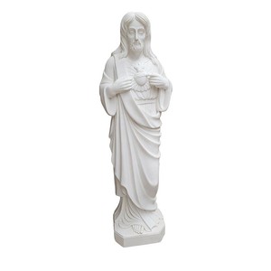 Casa Padrino Luxus Marmor Skulptur Christusfigur Weiß - Handgefertigte Marmorfigur - Große Deko Skulptur