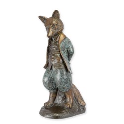 Casa Padrino Sculpture en Bronze de Luxe Renard en Costume Bronze / Vert 30,5 x 43 x H. 87 cm - Grande Figurine en Bronze - Figurine Décorative Casa Padrino Sculpture en Bronze de Luxe Renard en Costume Bronze / Vert 30,5 x 43 x H. 87 cm - Grande Figurine en Bronze - Figurine Décorative