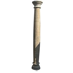 Casa Padrino Luxus Marmor Säule Sandfarben H. 300 cm - Handgefertigte Dekosäule im Antik Stil - Große Deko Säule