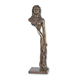 Casa Padrino Scultura in Bronzo di Lusso Figura Femminile Allungata Bronzo / Marrone 28 x 22,5 x H. 100,5 cm - Grande Figura in Bronzo - Figura Decorativa Moderna Casa Padrino Scultura in Bronzo di Lusso Figura Femminile Allungata Bronzo / Marrone 28 x 22,5 x H. 100,5 cm - Grande Figura in Bronzo - Figura Decorativa Moderna