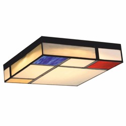 Quadratische Art Deco Tiffany LED Deckenleuchte
