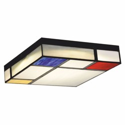 Quadratische Art Deco Tiffany LED Deckenleuchte