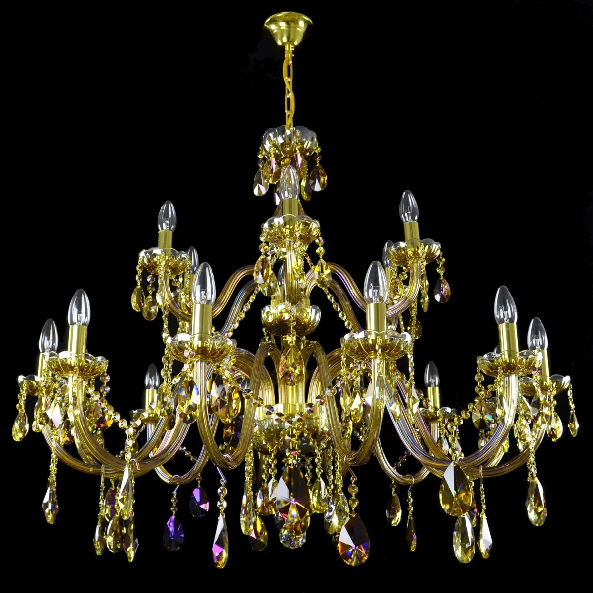 Casa Padrino Luxury Baroque Crystal Chandelier Gold Ø 100 x H. 85 cm - Magnificent Brass Chandelier with Bohemian Crystal Glass - Baroque Furniture - Noble & Magnificent Casa Padrino Luxury Baroque Crystal Chandelier Gold Ø 100 x H. 85 cm - Magnificent Brass Chandelier with Bohemian Crystal Glass - Baroque Furniture - Noble & Magnificent