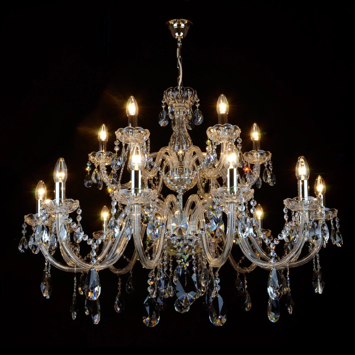 Casa Padrino Luxury Baroque Crystal Chandelier Gold Ø 100 x H. 85 cm - Magnificent Brass Chandelier with Bohemian Crystal Glass - Baroque Furniture - Noble & Magnificent Casa Padrino Luxury Baroque Crystal Chandelier Gold Ø 100 x H. 85 cm - Magnificent Brass Chandelier with Bohemian Crystal Glass - Baroque Furniture - Noble & Magnificent