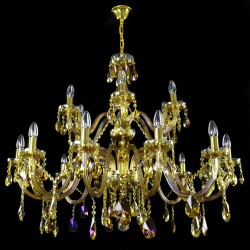 Casa Padrino Luxury Baroque Crystal Chandelier Gold Ø 100 x H. 85 cm - Magnificent Brass Chandelier with Bohemian Crystal Glass - Baroque Furniture - Noble & Magnificent Casa Padrino Luxury Baroque Crystal Chandelier Gold Ø 100 x H. 85 cm - Magnificent Brass Chandelier with Bohemian Crystal Glass - Baroque Furniture - Noble & Magnificent