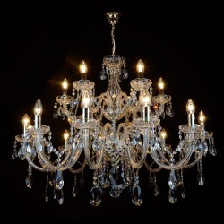 Casa Padrino Luxury Baroque Crystal Chandelier Gold Ø 100 x H. 85 cm - Magnificent Brass Chandelier with Bohemian Crystal Glass - Baroque Furniture - Noble & Magnificent Casa Padrino Luxury Baroque Crystal Chandelier Gold Ø 100 x H. 85 cm - Magnificent Brass Chandelier with Bohemian Crystal Glass - Baroque Furniture - Noble & Magnificent