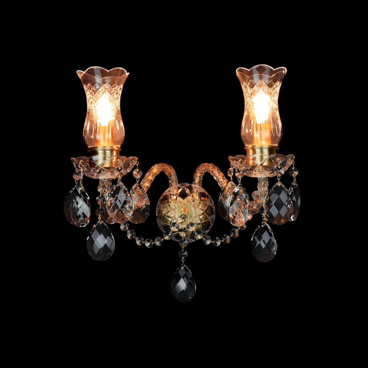 Casa Padrino Applique murale en cristal baroque de luxe Or 38 x 18 x H. 26 cm - Somptueuse Applique murale en laiton avec cristal de Bohême - Meubles baroques - Noble & somptueux Casa Padrino Applique murale en cristal baroque de luxe Or 38 x 18 x H. 26 cm - Somptueuse Applique murale en laiton avec cristal de Bohême - Meubles baroques - Noble & somptueux