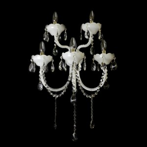 Casa Padrino Lampada da parete in cristallo barocco di lusso Argento 50 x 26 x H. 65 cm - Sontuosa Lampada da parete in ottone con cristallo di Boemia - Mobili barocchi - Nobile e sontuoso Casa Padrino Lampada da parete in cristallo barocco di lusso Argento 50 x 26 x H. 65 cm - Sontuosa Lampada da parete in ottone con cristallo di Boemia - Mobili barocchi - Nobile e sontuoso