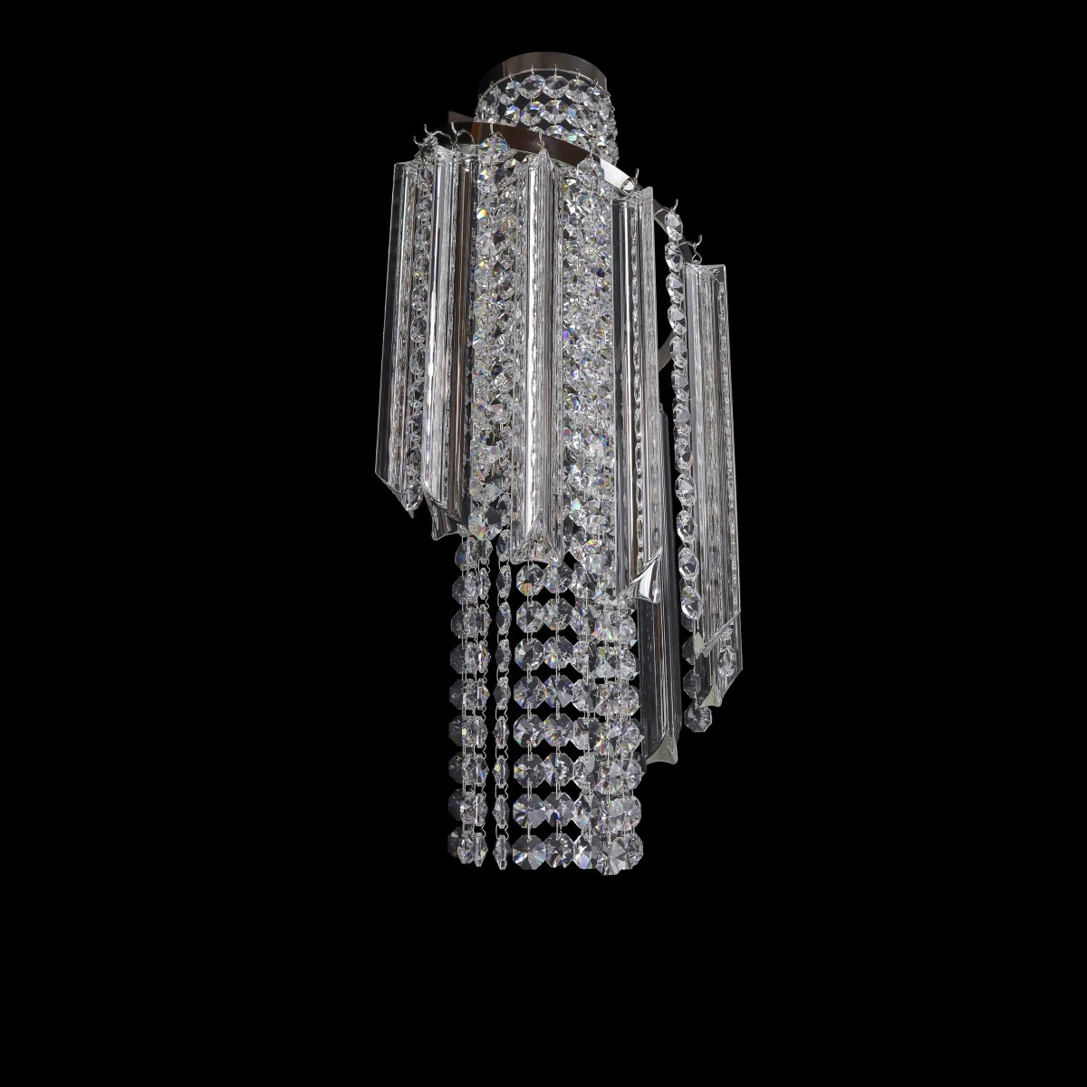Casa Padrino Lampada da parete in cristallo barocco di lusso Argento 20 x 16 x H. 50 cm - Sontuosa Lampada da parete in ottone con cristallo di Boemia - Mobili barocchi - Nobile e sontuoso Casa Padrino Lampada da parete in cristallo barocco di lusso Argento 20 x 16 x H. 50 cm - Sontuosa Lampada da parete in ottone con cristallo di Boemia - Mobili barocchi - Nobile e sontuoso