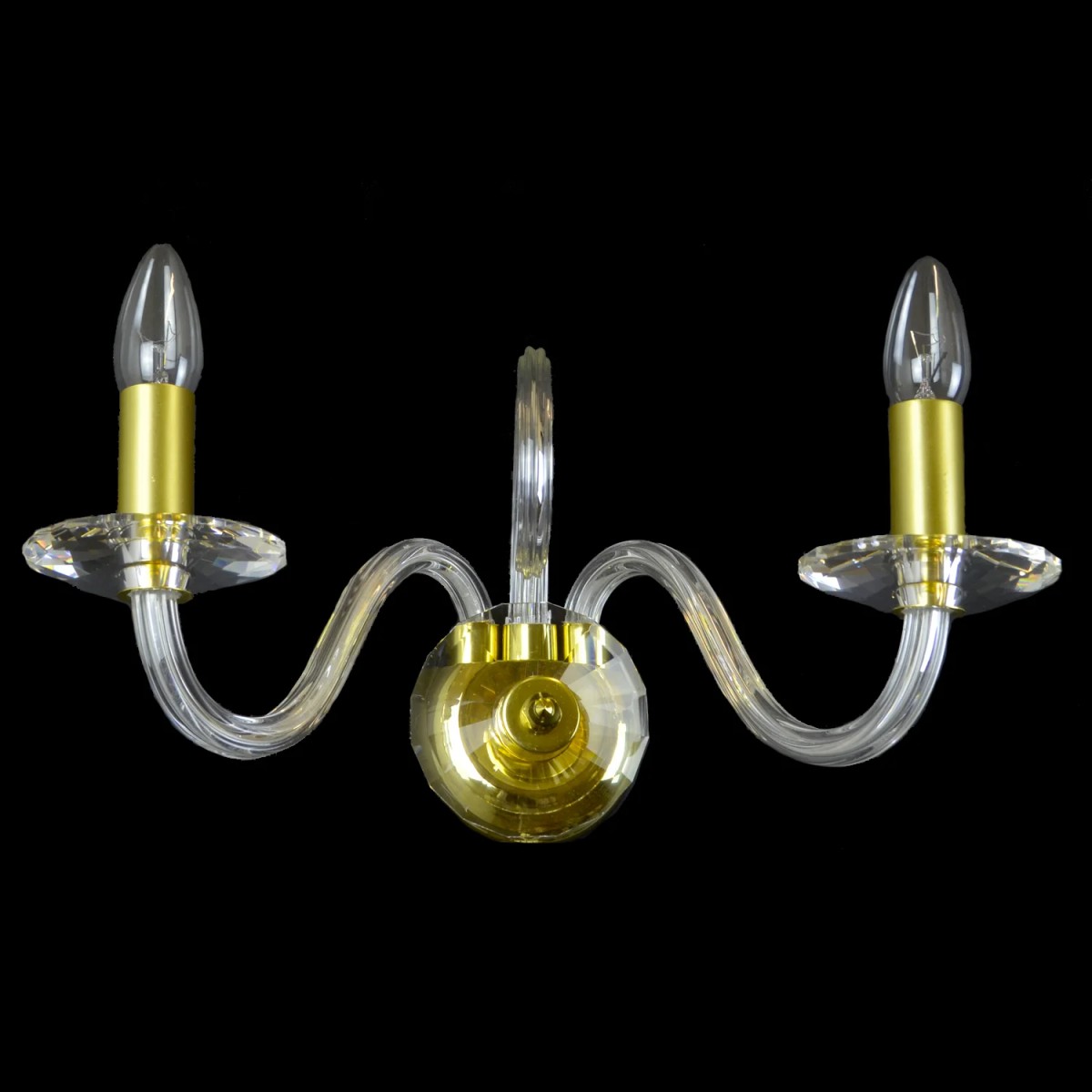 Casa Padrino Lámpara de mesa de cristal barroco de lujo Oro 40 x 17 x H. 20 cm - Suntuosa Lámpara de mesa de latón con cristal de Bohemia - Muebles barrocos - Noble y suntuosa Casa Padrino Lámpara de mesa de cristal barroco de lujo Oro 40 x 17 x H. 20 cm - Suntuosa Lámpara de mesa de latón con cristal de Bohemia - Muebles barrocos - Noble y suntuosa
