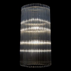 Casa Padrino Luxus Barock Kristall Wandleuchte Silber 60 x 18 x H. 120 cm - Prunkvolle Messing Wandleuchte mit böhmischem Kristallglas - Barock Möbel - Edel & Prunkvoll
