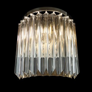 Casa Padrino Lampada da parete in cristallo barocco di lusso Argento 25 x 12.5 x H. 31 cm - Sontuosa Lampada da parete in ottone con cristallo di Boemia - Mobili barocchi - Nobile e sontuoso Casa Padrino Lampada da parete in cristallo barocco di lusso Argento 25 x 12.5 x H. 31 cm - Sontuosa Lampada da parete in ottone con cristallo di Boemia - Mobili barocchi - Nobile e sontuoso