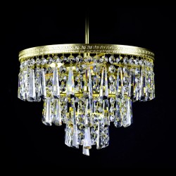 Casa Padrino Luxus Barock Kristall Kronleuchter Gold Ø 30 x H. 25 cm - Prunkvolle Messing Kronleuchter mit böhmischem Kristallglas - Barock Möbel - Edel & Prunkvoll Casa Padrino Luxus Barock Kristall Kronleuchter Gold Ø 30 x H. 25 cm - Prunkvolle Messing Kronleuchter mit böhmischem Kristallglas - Barock Möbel - Edel & Prunkvoll
