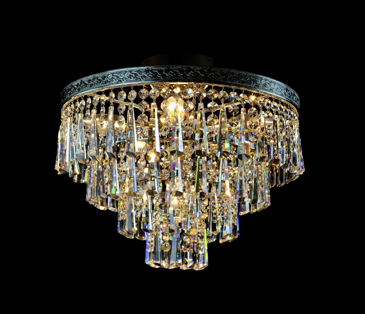 Casa Padrino Luxus Barock Kristall Kronleuchter Silber Ø 40 x H. 34 cm - Prunkvolle Messing Kronleuchter mit böhmischem Kristallglas - Barock Möbel - Edel & Prunkvoll Casa Padrino Luxus Barock Kristall Kronleuchter Silber Ø 40 x H. 34 cm - Prunkvolle Messing Kronleuchter mit böhmischem Kristallglas - Barock Möbel - Edel & Prunkvoll
