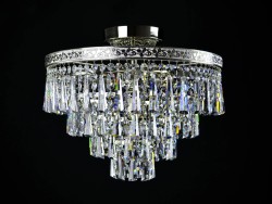 Casa Padrino Luxus Barock Kristall Kronleuchter Silber Ø 40 x H. 34 cm - Prunkvolle Messing Kronleuchter mit böhmischem Kristallglas - Barock Möbel - Edel & Prunkvoll Casa Padrino Luxus Barock Kristall Kronleuchter Silber Ø 40 x H. 34 cm - Prunkvolle Messing Kronleuchter mit böhmischem Kristallglas - Barock Möbel - Edel & Prunkvoll