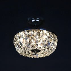 Casa Padrino Luxus Barock Kristall Deckenleuchte Silber Ø 30 x H. 16 cm - Prunkvolle Messing Deckenleuchte mit böhmischem Kristallglas - Barock Möbel - Edel & Prunkvoll Casa Padrino Luxus Barock Kristall Deckenleuchte Silber Ø 30 x H. 16 cm - Prunkvolle Messing Deckenleuchte mit böhmischem Kristallglas - Barock Möbel - Edel & Prunkvoll