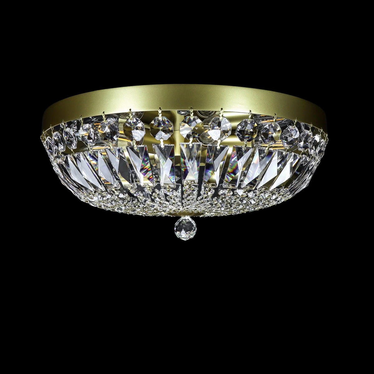 Casa Padrino Luxus Barock Kristall Deckenleuchte Silber Ø 40 x H. 17 cm - Prunkvolle Messing Deckenleuchte mit böhmischem Kristallglas - Barock Möbel - Edel & Prunkvoll Casa Padrino Luxus Barock Kristall Deckenleuchte Silber Ø 40 x H. 17 cm - Prunkvolle Messing Deckenleuchte mit böhmischem Kristallglas - Barock Möbel - Edel & Prunkvoll
