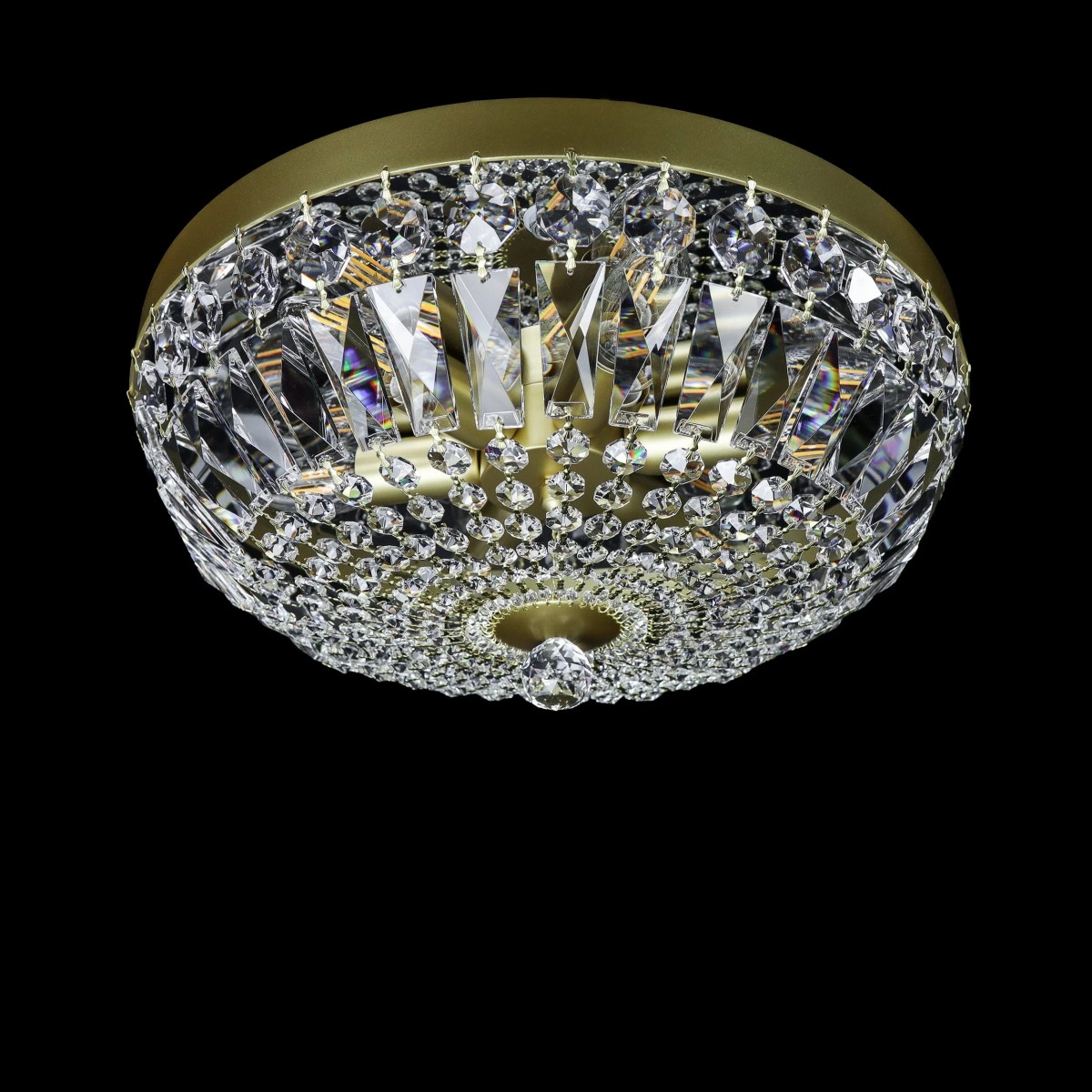 Casa Padrino Luxus Barock Kristall Deckenleuchte Silber Ø 40 x H. 17 cm - Prunkvolle Messing Deckenleuchte mit böhmischem Kristallglas - Barock Möbel - Edel & Prunkvoll Casa Padrino Luxus Barock Kristall Deckenleuchte Silber Ø 40 x H. 17 cm - Prunkvolle Messing Deckenleuchte mit böhmischem Kristallglas - Barock Möbel - Edel & Prunkvoll