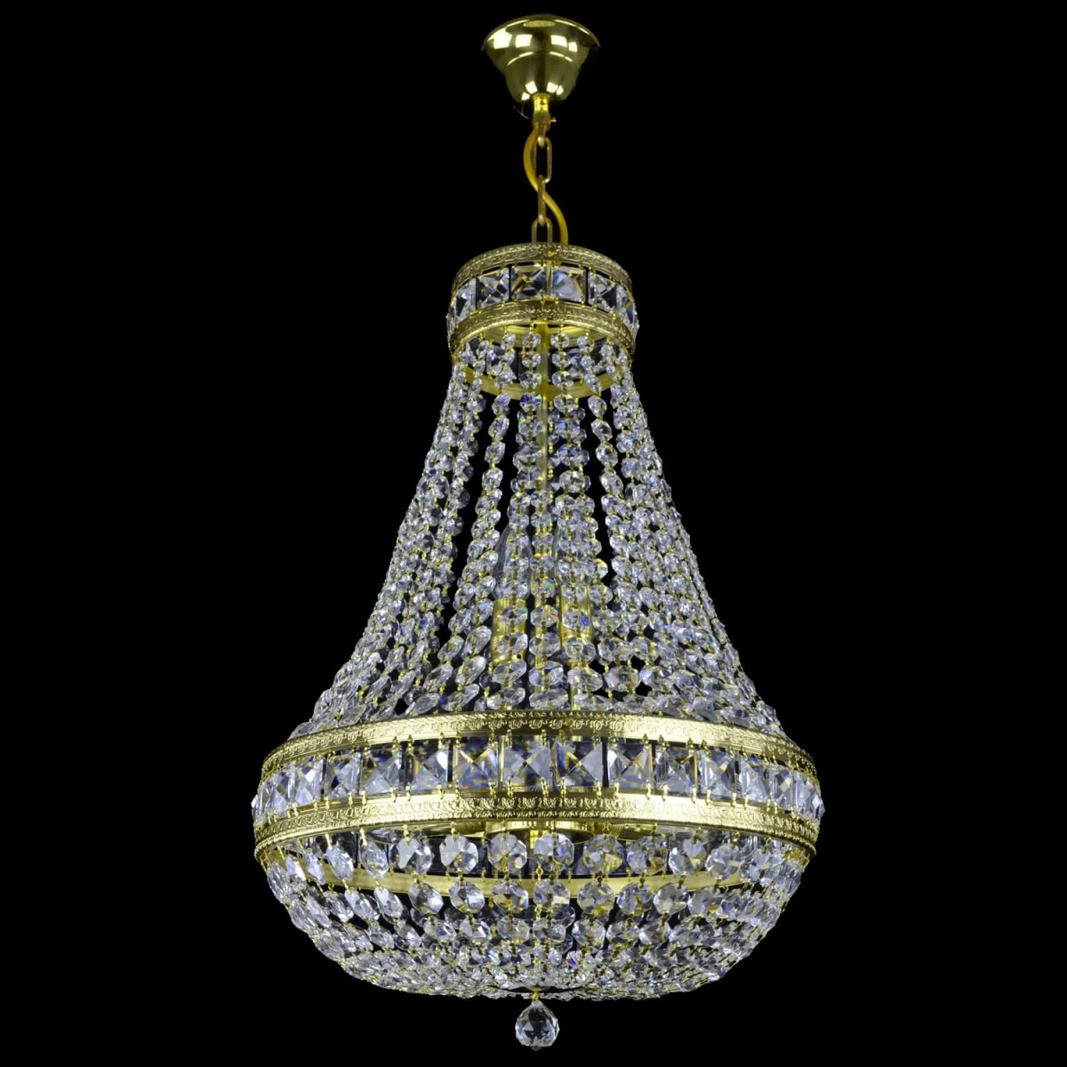 Casa Padrino Luxus Barock Kristall Deckenleuchte Gold Ø 30 x H. 12 cm - Prunkvolle Messing Deckenleuchte mit böhmischem Kristallglas - Barock Möbel - Edel & Prunkvoll Casa Padrino Luxus Barock Kristall Deckenleuchte Gold Ø 30 x H. 12 cm - Prunkvolle Messing Deckenleuchte mit böhmischem Kristallglas - Barock Möbel - Edel & Prunkvoll