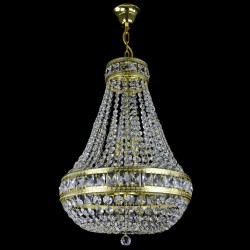 Casa Padrino Luxus Barock Kristall Deckenleuchte Gold Ø 30 x H. 12 cm - Prunkvolle Messing Deckenleuchte mit böhmischem Kristallglas - Barock Möbel - Edel & Prunkvoll Casa Padrino Luxus Barock Kristall Deckenleuchte Gold Ø 30 x H. 12 cm - Prunkvolle Messing Deckenleuchte mit böhmischem Kristallglas - Barock Möbel - Edel & Prunkvoll