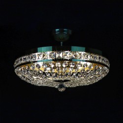 Casa Padrino Luxury Baroque Crystal Ceiling Lamp Gold Ø 50 x H. 18 cm - Magnificent Brass Ceiling Lamp with Bohemian Crystal Glass - Baroque Furniture - Noble & Magnificent Casa Padrino Luxury Baroque Crystal Ceiling Lamp Gold Ø 50 x H. 18 cm - Magnificent Brass Ceiling Lamp with Bohemian Crystal Glass - Baroque Furniture - Noble & Magnificent