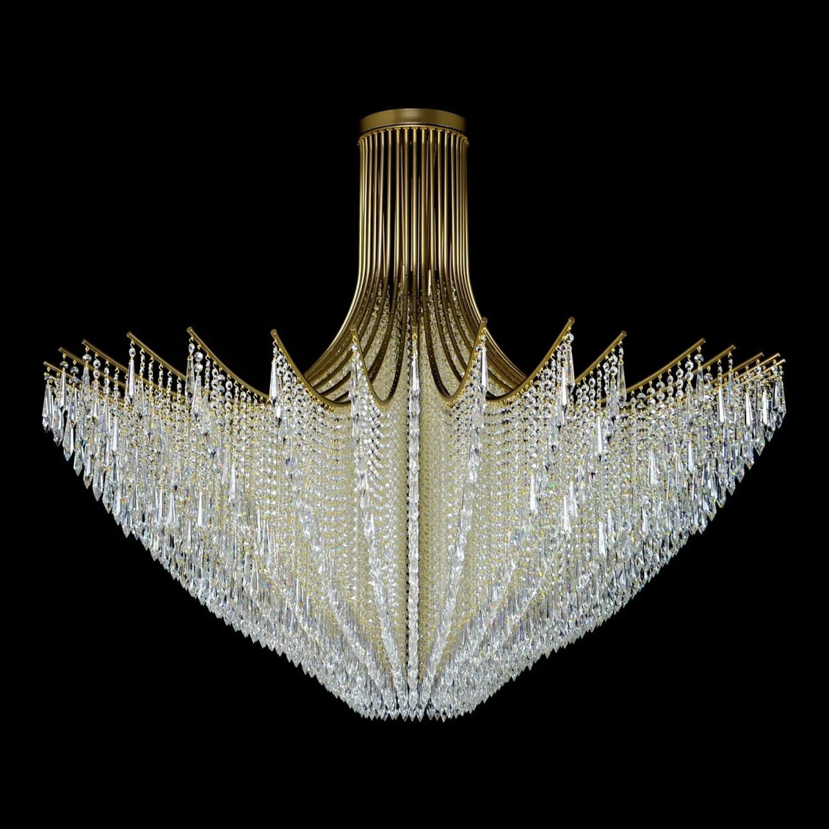 Casa Padrino Lámpara de araña de cristal de lujo Oro Ø 164 x H. 140 cm - Suntuosa Lámpara de araña de latón con cristal de Bohemia - Muebles barrocos - Noble y suntuosa Casa Padrino Lámpara de araña de cristal de lujo Oro Ø 164 x H. 140 cm - Suntuosa Lámpara de araña de latón con cristal de Bohemia - Muebles barrocos - Noble y suntuosa
