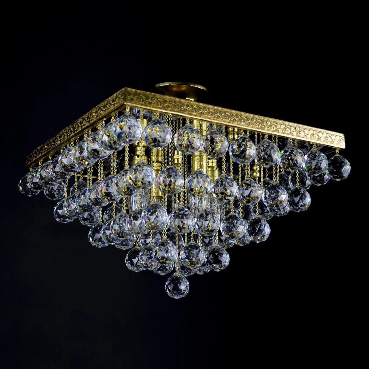 Casa Padrino Luxury Baroque Crystal Wall Lamp Gold 40 x 40 x H. 25 cm - Magnificent Brass Wall Lamp with Bohemian Crystal Glass - Baroque Furniture - Noble & Magnificent Casa Padrino Luxury Baroque Crystal Wall Lamp Gold 40 x 40 x H. 25 cm - Magnificent Brass Wall Lamp with Bohemian Crystal Glass - Baroque Furniture - Noble & Magnificent