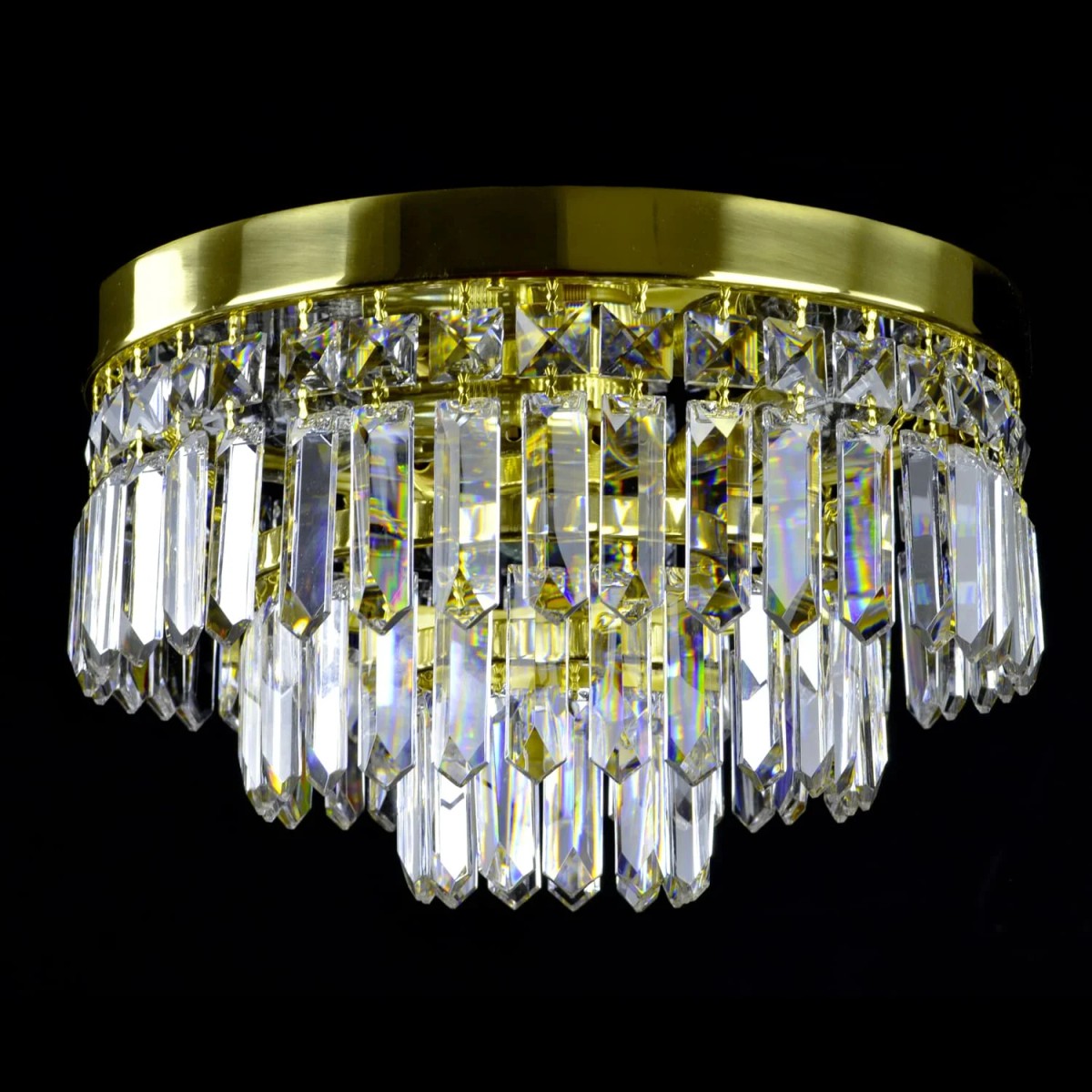 Casa Padrino Lámpara de araña de cristal de lujo Oro Ø 30 x H. 20 cm - Suntuosa Lámpara de araña de latón con cristal de Bohemia - Muebles barrocos - Noble y suntuosa Casa Padrino Lámpara de araña de cristal de lujo Oro Ø 30 x H. 20 cm - Suntuosa Lámpara de araña de latón con cristal de Bohemia - Muebles barrocos - Noble y suntuosa