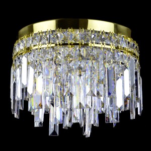 Casa Padrino Lámpara de araña de cristal de lujo Oro Ø 30 x H. 23 cm - Suntuosa Lámpara de araña de latón con cristal de Bohemia - Muebles barrocos - Noble y suntuosa Casa Padrino Lámpara de araña de cristal de lujo Oro Ø 30 x H. 23 cm - Suntuosa Lámpara de araña de latón con cristal de Bohemia - Muebles barrocos - Noble y suntuosa