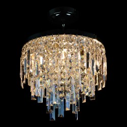 Casa Padrino Lampadario in cristallo di lusso Argento Ø 35 x H. 30 cm - Sontuosa Lampadario in ottone con cristallo di Boemia - Mobili barocchi - Nobile e sontuoso Casa Padrino Lampadario in cristallo di lusso Argento Ø 35 x H. 30 cm - Sontuosa Lampadario in ottone con cristallo di Boemia - Mobili barocchi - Nobile e sontuoso