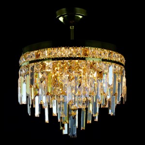 Casa Padrino Luxury Crystal Chandelier Gold Ø 40 x H. 30 cm - Magnificent Brass Chandelier with Bohemian Crystal Glass - Baroque Furniture - Noble & Magnificent Casa Padrino Luxury Crystal Chandelier Gold Ø 40 x H. 30 cm - Magnificent Brass Chandelier with Bohemian Crystal Glass - Baroque Furniture - Noble & Magnificent