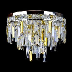 Casa Padrino Luxury Crystal Chandelier Silver Ø 40 x H. 30 cm - Magnificent Brass Chandelier with Bohemian Crystal Glass - Baroque Furniture - Noble & Magnificent Casa Padrino Luxury Crystal Chandelier Silver Ø 40 x H. 30 cm - Magnificent Brass Chandelier with Bohemian Crystal Glass - Baroque Furniture - Noble & Magnificent