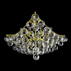 Casa Padrino Plafonnier en cristal baroque de luxe Or Ø 48 x H. 22 cm - Somptueuse Plafonnier en laiton avec cristal de Bohême - Meubles baroques - Noble & somptueux Casa Padrino Plafonnier en cristal baroque de luxe Or Ø 48 x H. 22 cm - Somptueuse Plafonnier en laiton avec cristal de Bohême - Meubles baroques - Noble & somptueux