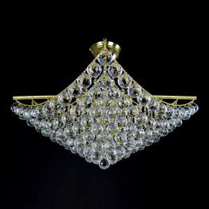 Casa Padrino Lustre en cristal baroque de luxe Or Ø 62 x H. 50 cm - Somptueuse Lustre en laiton avec cristal de Bohême - Meubles baroques - Noble & somptueux Casa Padrino Lustre en cristal baroque de luxe Or Ø 62 x H. 50 cm - Somptueuse Lustre en laiton avec cristal de Bohême - Meubles baroques - Noble & somptueux