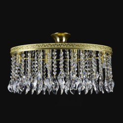 Casa Padrino Lampada da parete in cristallo barocco di lusso Oro 50 x 20 x H. 20 cm - Sontuosa Lampada da parete in ottone con cristallo di Boemia - Mobili barocchi - Nobile e sontuoso Casa Padrino Lampada da parete in cristallo barocco di lusso Oro 50 x 20 x H. 20 cm - Sontuosa Lampada da parete in ottone con cristallo di Boemia - Mobili barocchi - Nobile e sontuoso