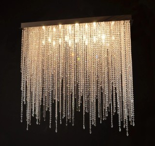 Casa Padrino Luxury Baroque Crystal Wall Lamp Silver 110 x 50 x H. 100 cm - Magnificent Brass Wall Lamp with Bohemian Crystal Glass - Baroque Furniture - Noble & Magnificent