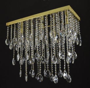 Casa Padrino Luxury Baroque Crystal Wall Lamp Gold 60 x 25 x H. 50 cm - Magnificent Brass Wall Lamp with Bohemian Crystal Glass - Baroque Furniture - Noble & Magnificent