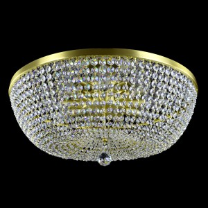 Casa Padrino Luxus Barock Kristall Deckenleuchte Gold Ø 60 x H. 18 cm - Prunkvolle Messing Deckenleuchte mit böhmischem Kristallglas - Barock Möbel - Edel & Prunkvoll Casa Padrino Luxus Barock Kristall Deckenleuchte Gold Ø 60 x H. 18 cm - Prunkvolle Messing Deckenleuchte mit böhmischem Kristallglas - Barock Möbel - Edel & Prunkvoll