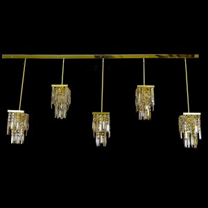 Casa Padrino Luxury Baroque Crystal Wall Lamp Silver 180 x 15 x H. 90 cm - Magnificent Brass Wall Lamp with Bohemian Crystal Glass - Baroque Furniture - Noble & Magnificent