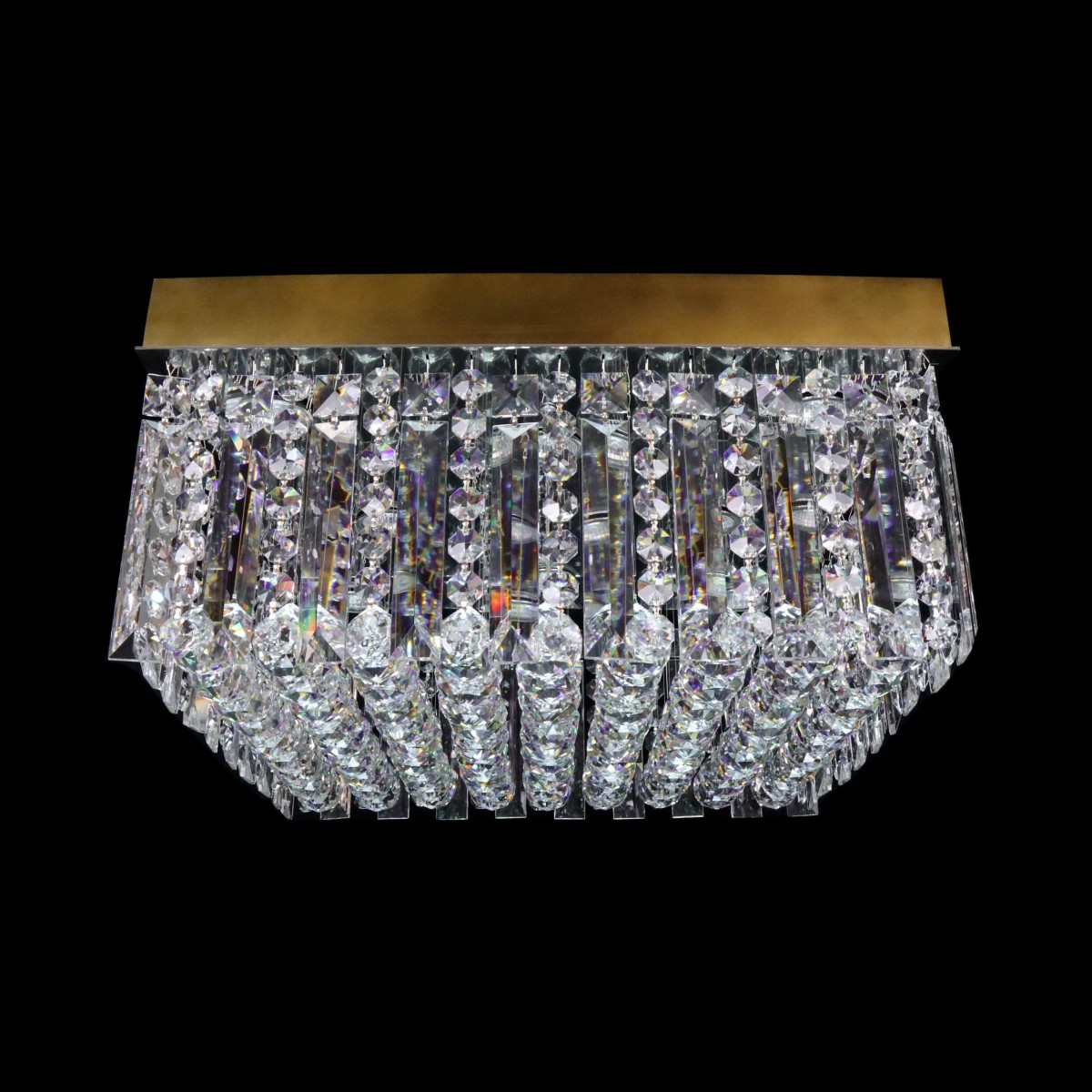 Casa Padrino Luxury Baroque Crystal Wall Lamp Gold 50 x 50 x H. 20 cm - Magnificent Brass Wall Lamp with Bohemian Crystal Glass - Baroque Furniture - Noble & Magnificent Casa Padrino Luxury Baroque Crystal Wall Lamp Gold 50 x 50 x H. 20 cm - Magnificent Brass Wall Lamp with Bohemian Crystal Glass - Baroque Furniture - Noble & Magnificent