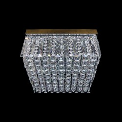 Casa Padrino Luxury Baroque Crystal Wall Lamp Gold 50 x 50 x H. 20 cm - Magnificent Brass Wall Lamp with Bohemian Crystal Glass - Baroque Furniture - Noble & Magnificent Casa Padrino Luxury Baroque Crystal Wall Lamp Gold 50 x 50 x H. 20 cm - Magnificent Brass Wall Lamp with Bohemian Crystal Glass - Baroque Furniture - Noble & Magnificent