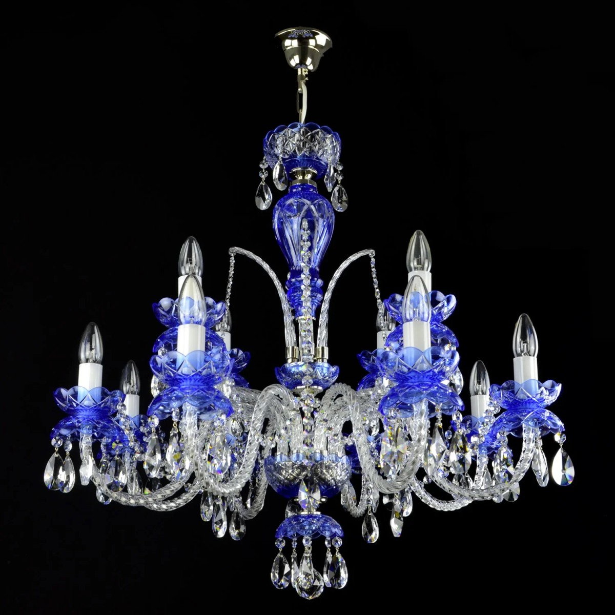 Casa Padrino Luxury Baroque Crystal Chandelier Silver Ø 75 x H. 75 cm - Magnificent Brass Chandelier with Bohemian Crystal Glass - Baroque Furniture - Noble & Magnificent Casa Padrino Luxury Baroque Crystal Chandelier Silver Ø 75 x H. 75 cm - Magnificent Brass Chandelier with Bohemian Crystal Glass - Baroque Furniture - Noble & Magnificent