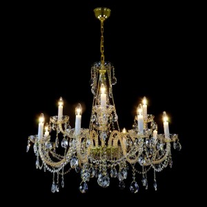 Casa Padrino Lámpara de araña de cristal barroco de lujo Oro Ø 66 x H. 60 cm - Suntuosa Lámpara de araña de latón con cristal de Bohemia - Muebles barrocos - Noble y suntuosa Casa Padrino Lámpara de araña de cristal barroco de lujo Oro Ø 66 x H. 60 cm - Suntuosa Lámpara de araña de latón con cristal de Bohemia - Muebles barrocos - Noble y suntuosa