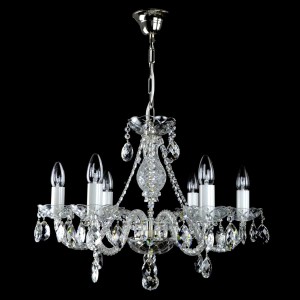 Casa Padrino Lámpara de araña de cristal barroco de lujo Plata Ø 60 x H. 50 cm - Suntuosa Lámpara de araña de latón con cristal de Bohemia - Muebles barrocos - Noble y suntuosa Casa Padrino Lámpara de araña de cristal barroco de lujo Plata Ø 60 x H. 50 cm - Suntuosa Lámpara de araña de latón con cristal de Bohemia - Muebles barrocos - Noble y suntuosa
