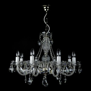 Casa Padrino Lámpara de araña de cristal barroco de lujo Plata Ø 65 x H. 50 cm - Suntuosa Lámpara de araña de latón con cristal de Bohemia - Muebles barrocos - Noble y suntuosa Casa Padrino Lámpara de araña de cristal barroco de lujo Plata Ø 65 x H. 50 cm - Suntuosa Lámpara de araña de latón con cristal de Bohemia - Muebles barrocos - Noble y suntuosa