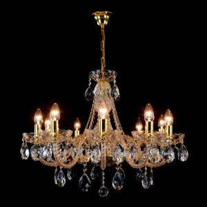 Casa Padrino Lámpara de araña de cristal barroco de lujo Oro Ø 66 x H. 53 cm - Suntuosa Lámpara de araña de latón con cristal de Bohemia - Muebles barrocos - Noble y suntuosa Casa Padrino Lámpara de araña de cristal barroco de lujo Oro Ø 66 x H. 53 cm - Suntuosa Lámpara de araña de latón con cristal de Bohemia - Muebles barrocos - Noble y suntuosa