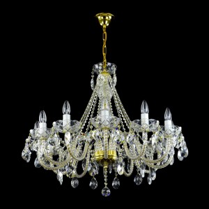 Casa Padrino Lámpara de araña de cristal barroco de lujo Oro Ø 85 x H. 60 cm - Suntuosa Lámpara de araña de latón con cristal de Bohemia - Muebles barrocos - Noble y suntuosa Casa Padrino Lámpara de araña de cristal barroco de lujo Oro Ø 85 x H. 60 cm - Suntuosa Lámpara de araña de latón con cristal de Bohemia - Muebles barrocos - Noble y suntuosa